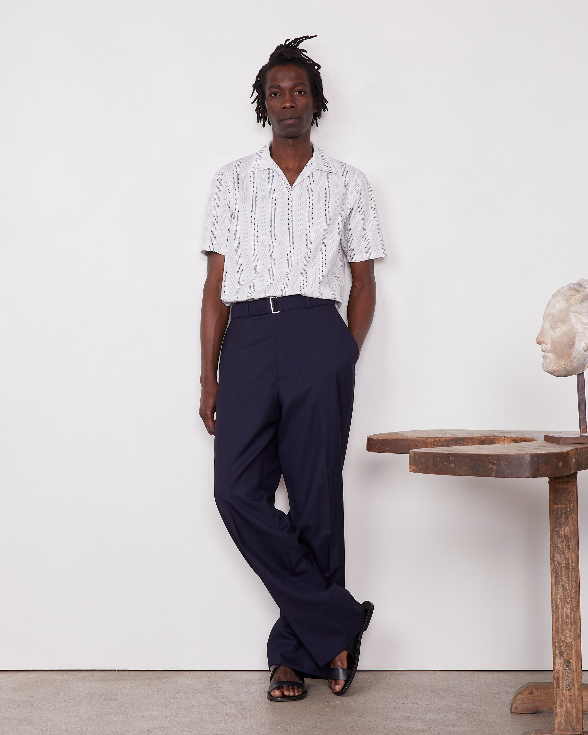 【NAVY】Paisley baggy slacks Wide Leg Mixed Worlds Paisley Pant - Navy | Fashion Nova