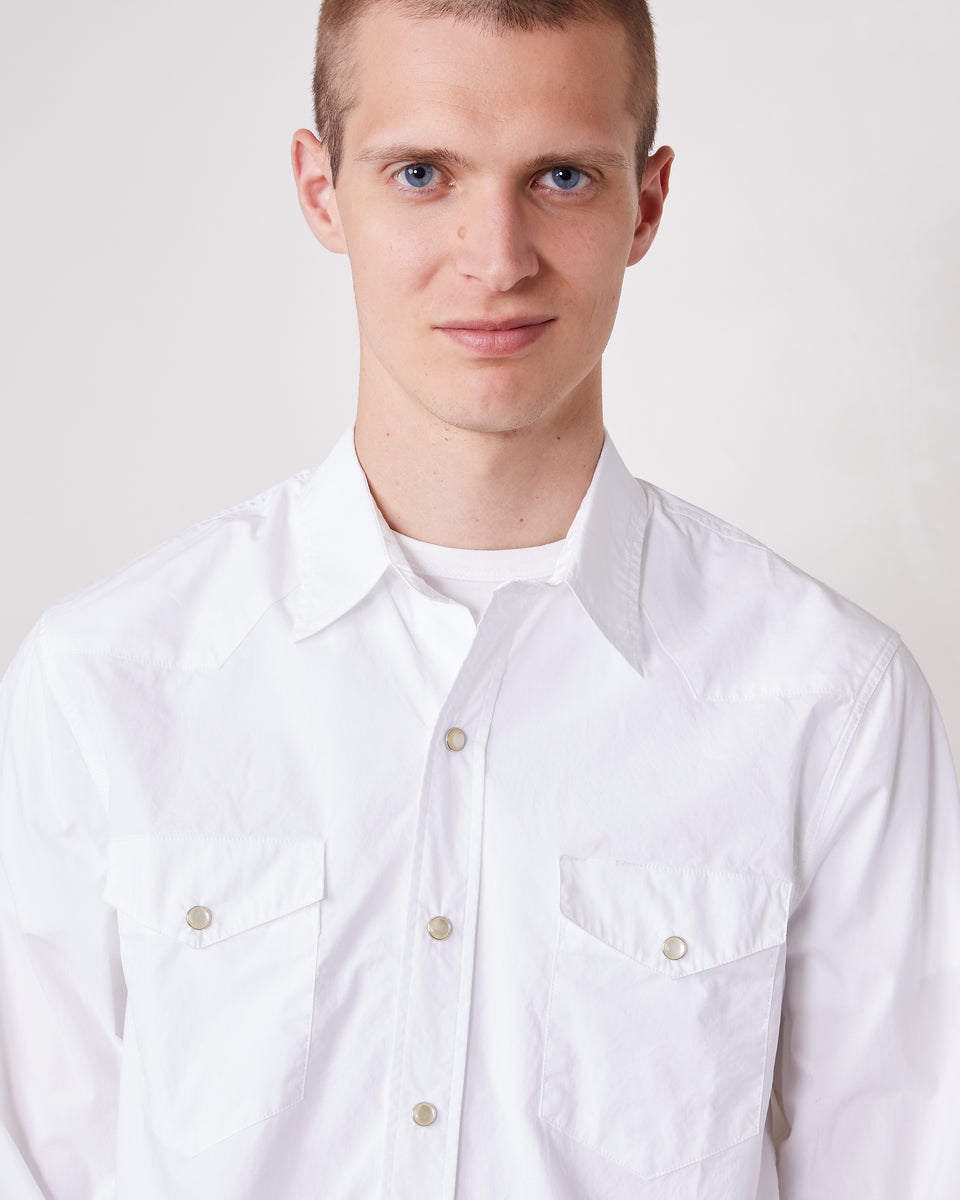 Maverick white cotton poplin 4 - Image 3