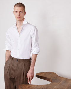 Gilles white cotton poplin 1 - Miniature 1