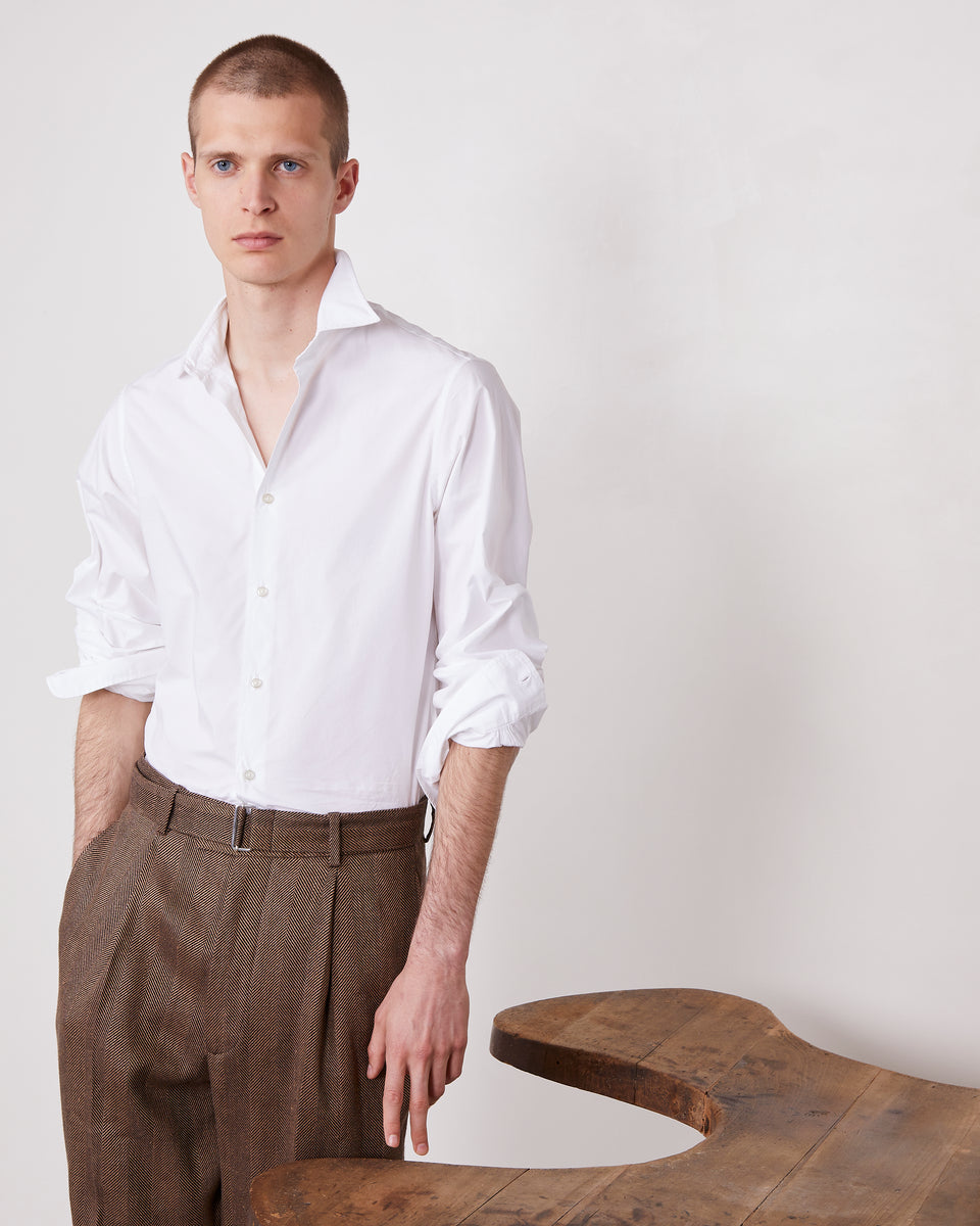 Gilles white cotton poplin 1 - Image 1