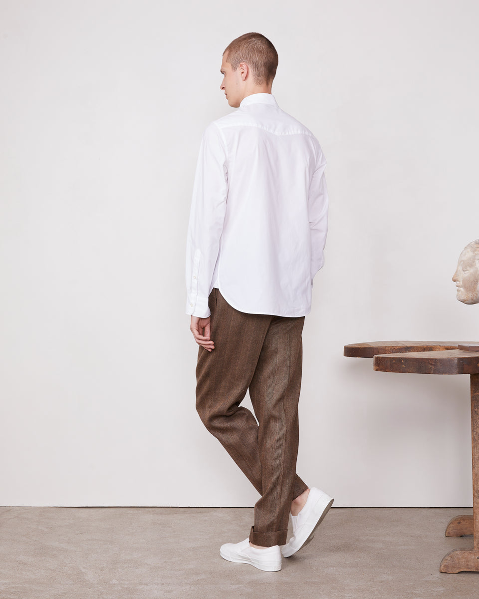 Gilles white cotton poplin 3 - Image 3