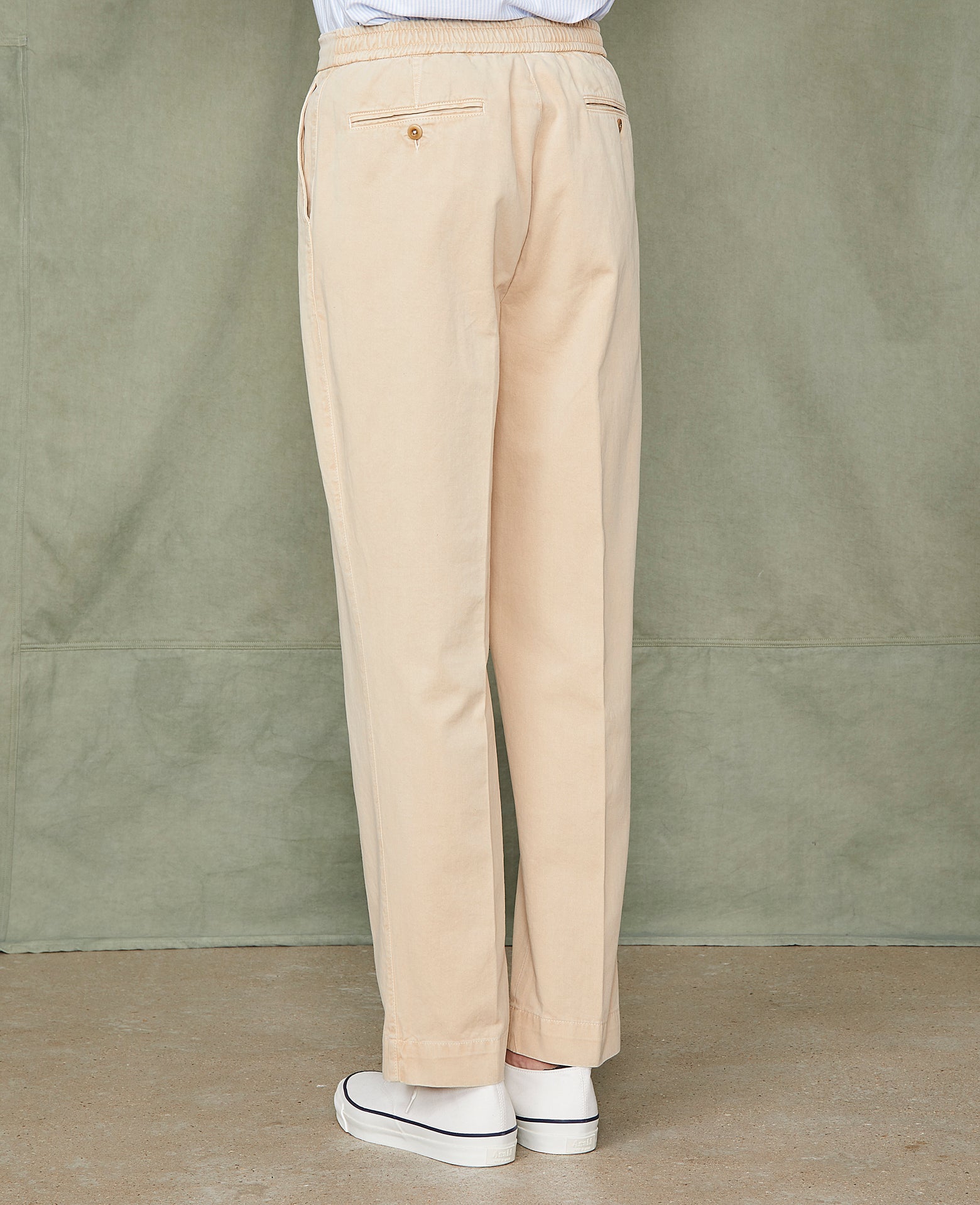 Chino a taille elastique BEIGE - Image 3