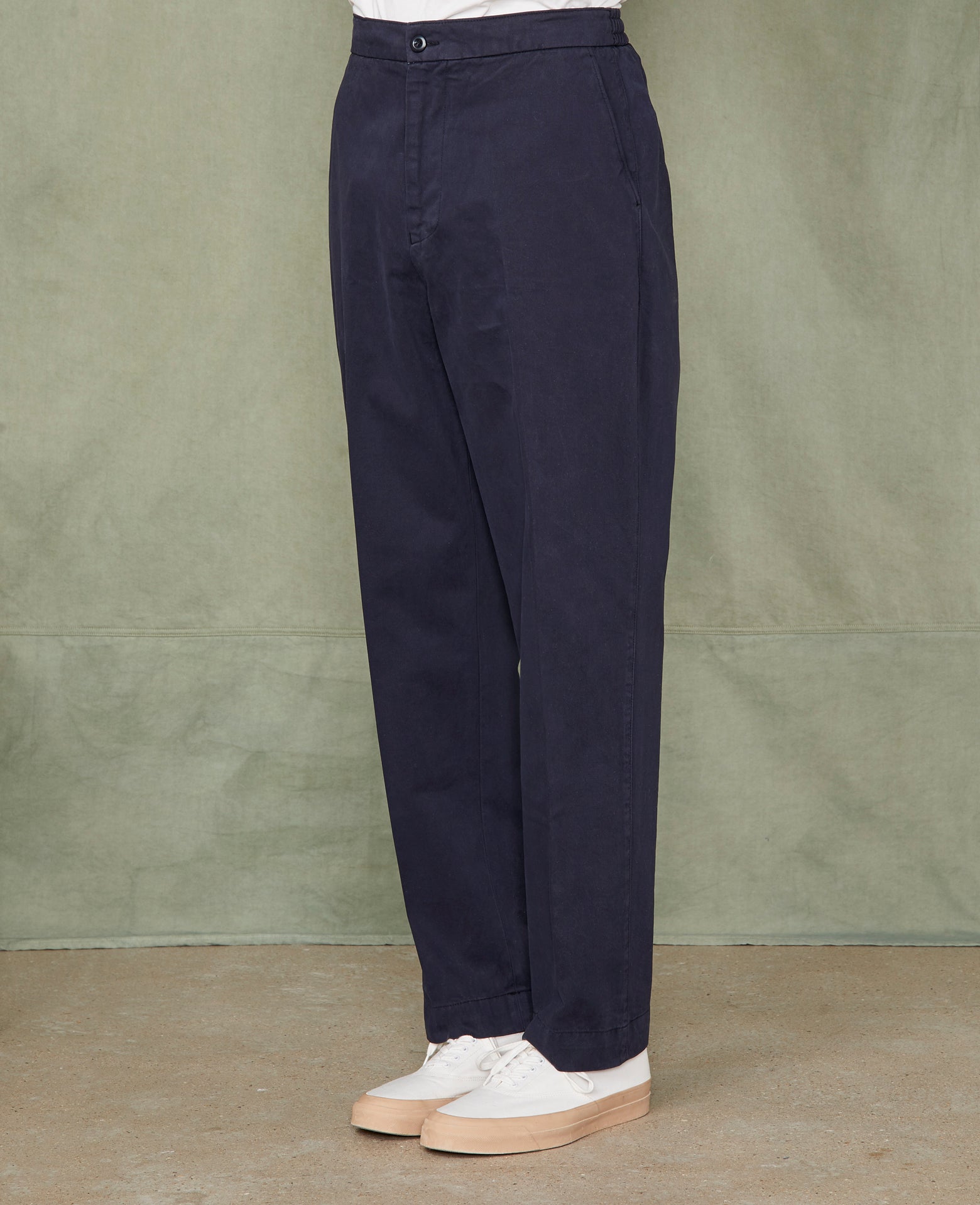 Chino a taille elastique NAVY - Image 3