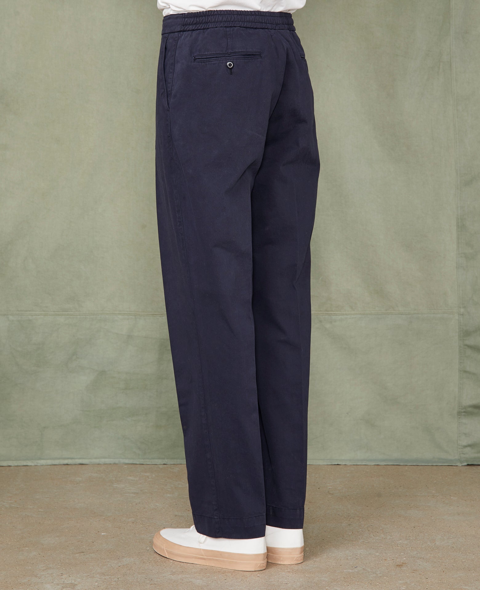 Chino a taille elastique NAVY - Image 4