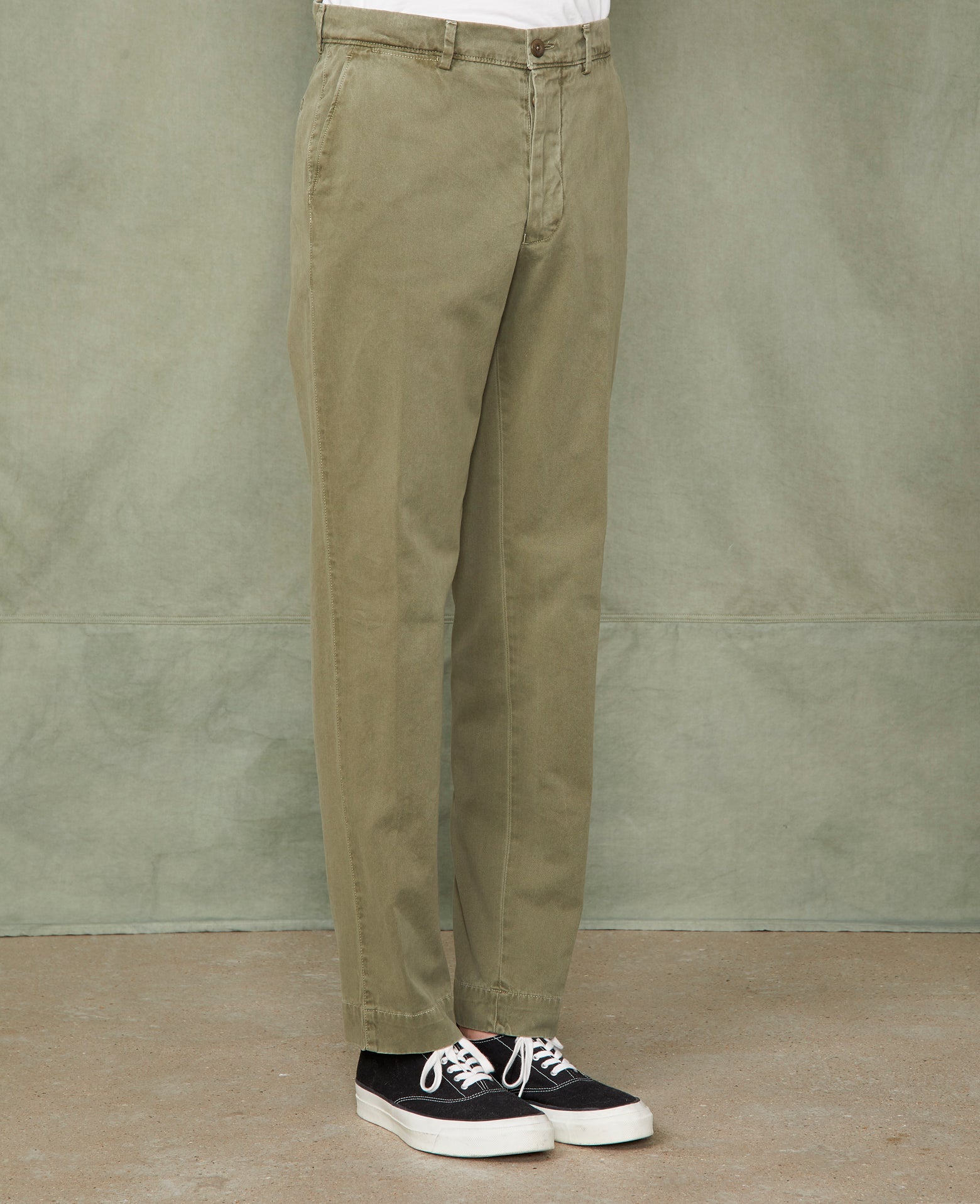 Chino plain front OLIVE - Image 2